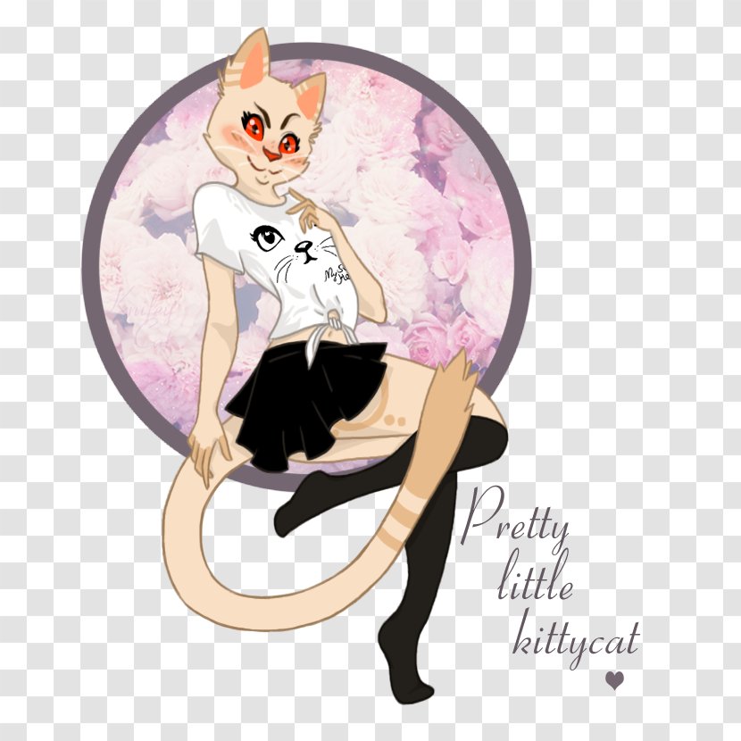 Cat Illustration Ear Cartoon Character - Pink M Transparent PNG