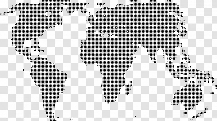 World Map Globe Projection - Dots Transparent PNG
