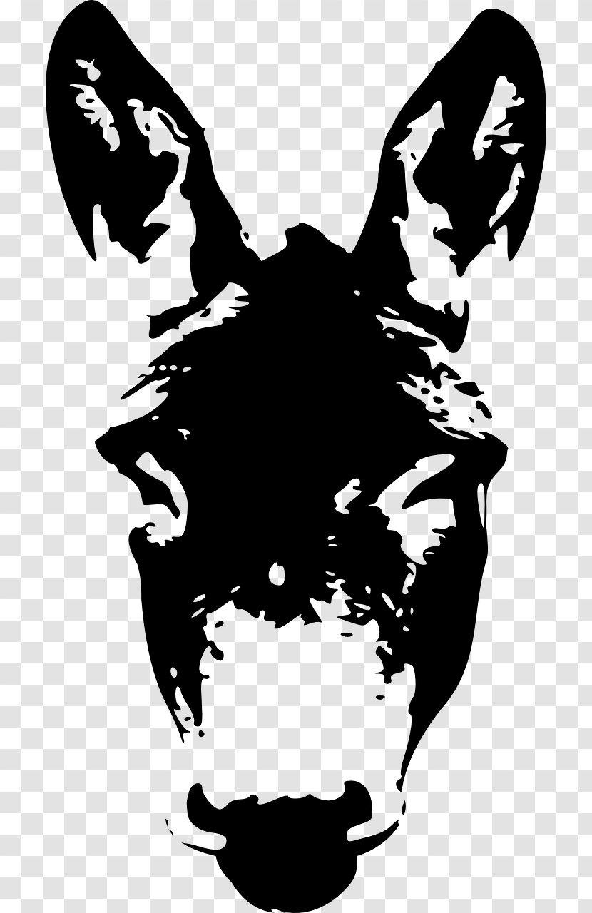 Donkey Mule Drawing Silhouette - Head Transparent PNG