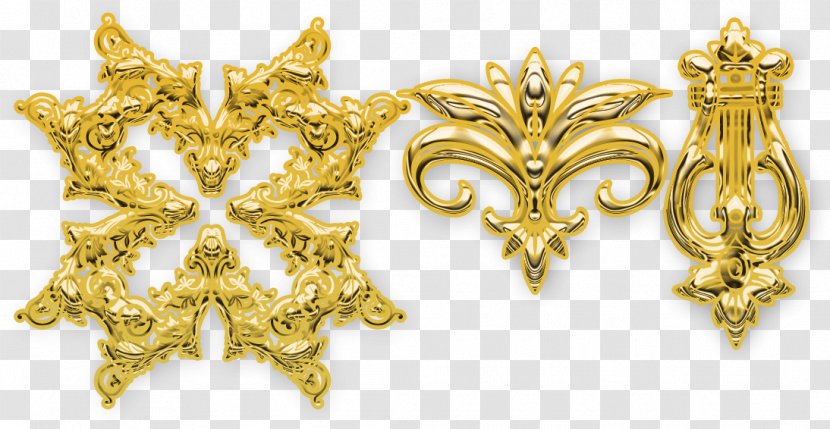 Gold Brass Pattern - Jewelry Design - Jewellery Transparent PNG