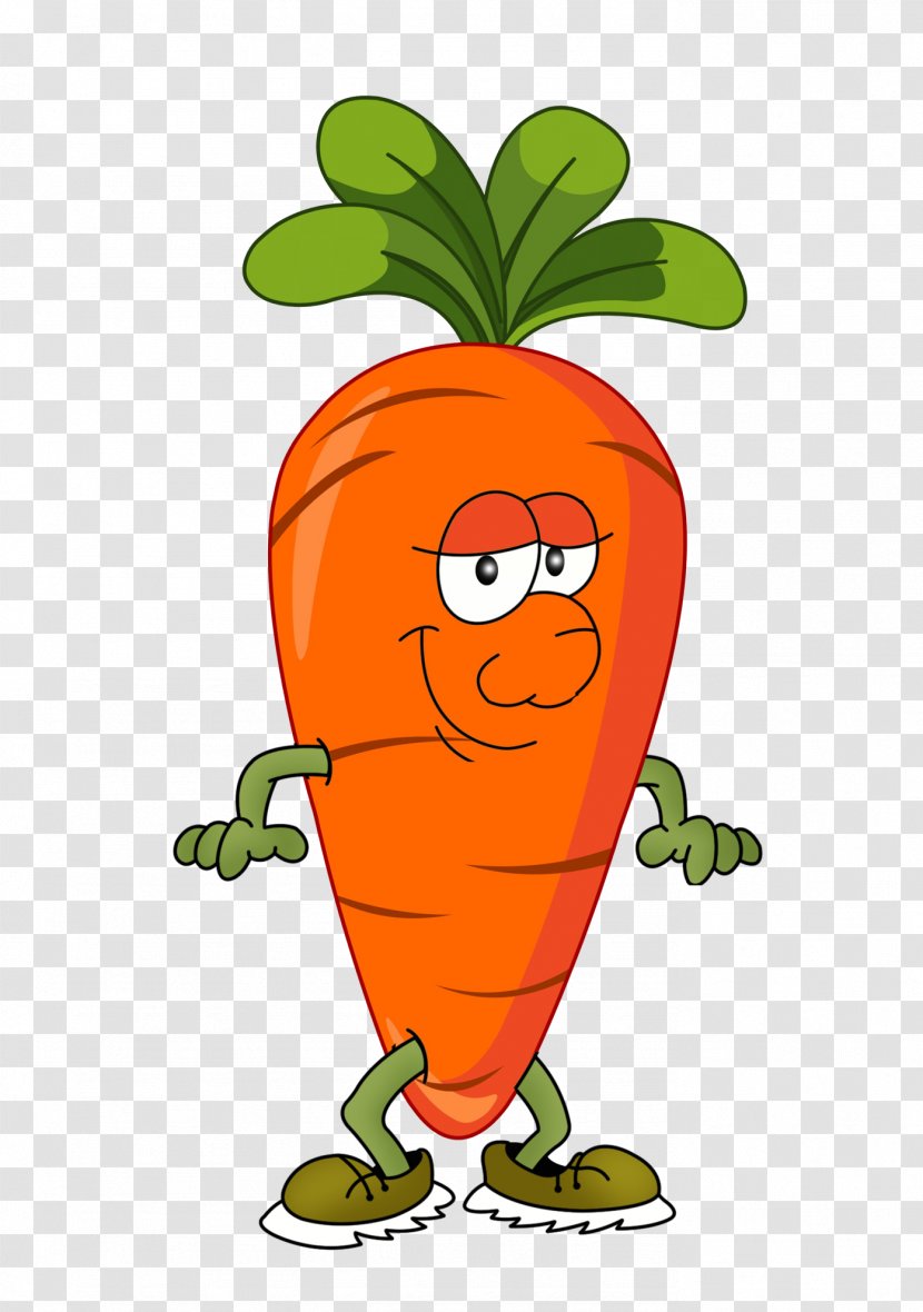 Veggie Burger Vegetable Cartoon Fruit - Plant - Carrot Transparent PNG