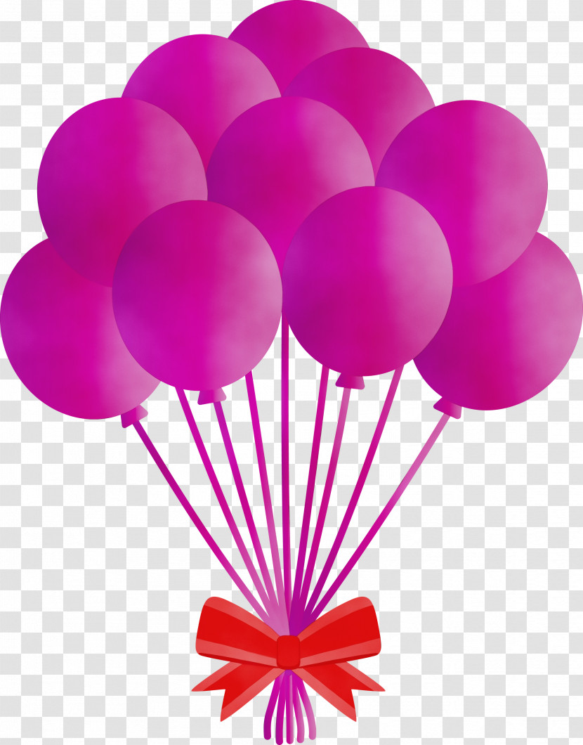 Balloon Pink Magenta Party Supply Transparent PNG