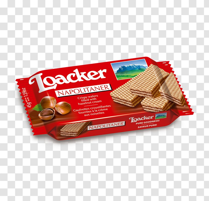 Quadratini Stuffing Neapolitan Wafer Loacker - Cream - Chocolate Transparent PNG