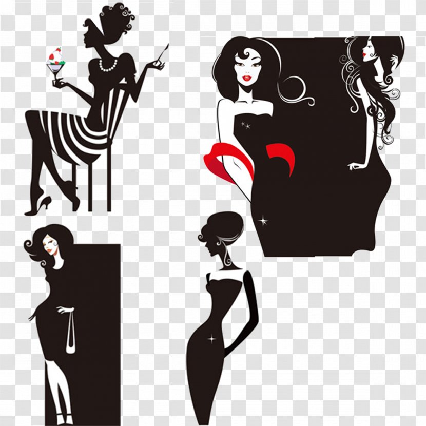 Silhouette Woman Stencil Clip Art - Drawing - Charm Transparent PNG