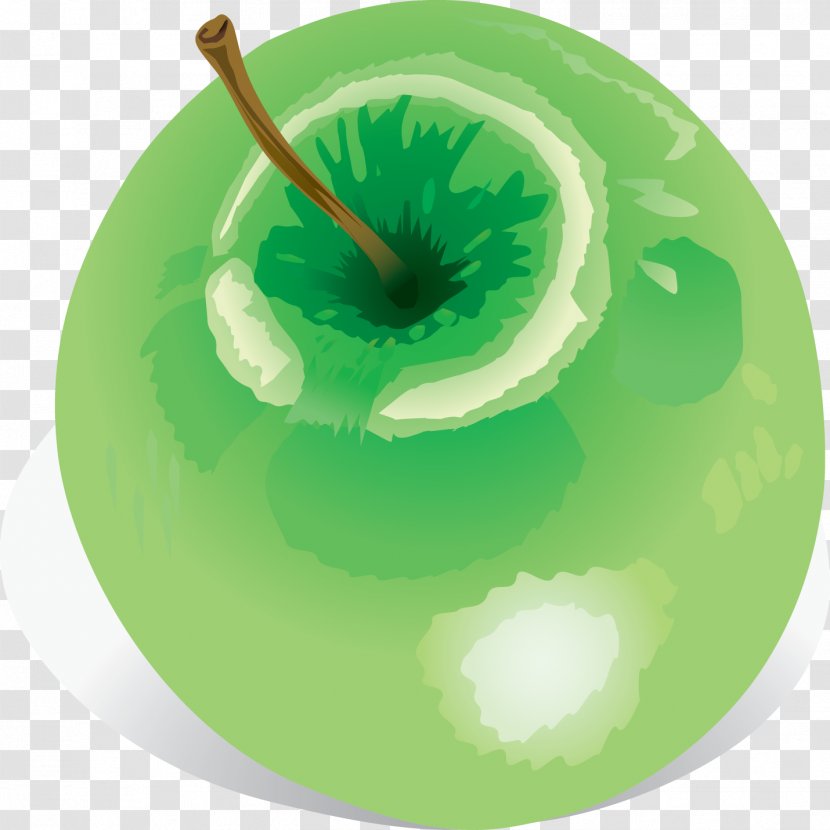 Euclidean Vector Photography Illustration - Green - Painted Apple Transparent PNG
