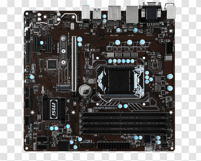 Intel LGA 1151 MSI B250M PRO-VDH Motherboard MicroATX - Technology Transparent PNG