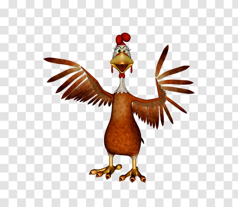 Rooster Chicken Poultry - Bird - Cartoon Fried Transparent PNG