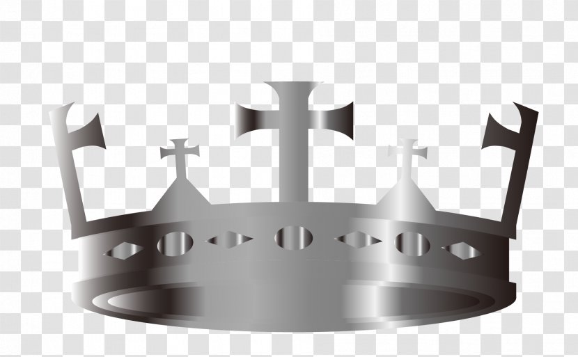 Euclidean Vector Crown - Imperial - Silver Transparent PNG