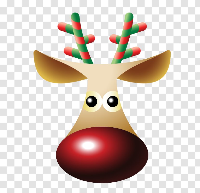 Rudolph Santa Claus Reindeer Christmas Day - Mammal - Cute Deer Transparent PNG