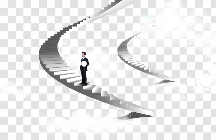 Stairs Illustration - Brand - Business Man On The Ladder Transparent PNG