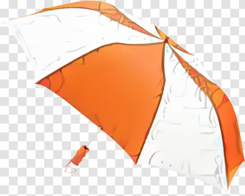 Umbrella Cartoon - Orange - White Transparent PNG