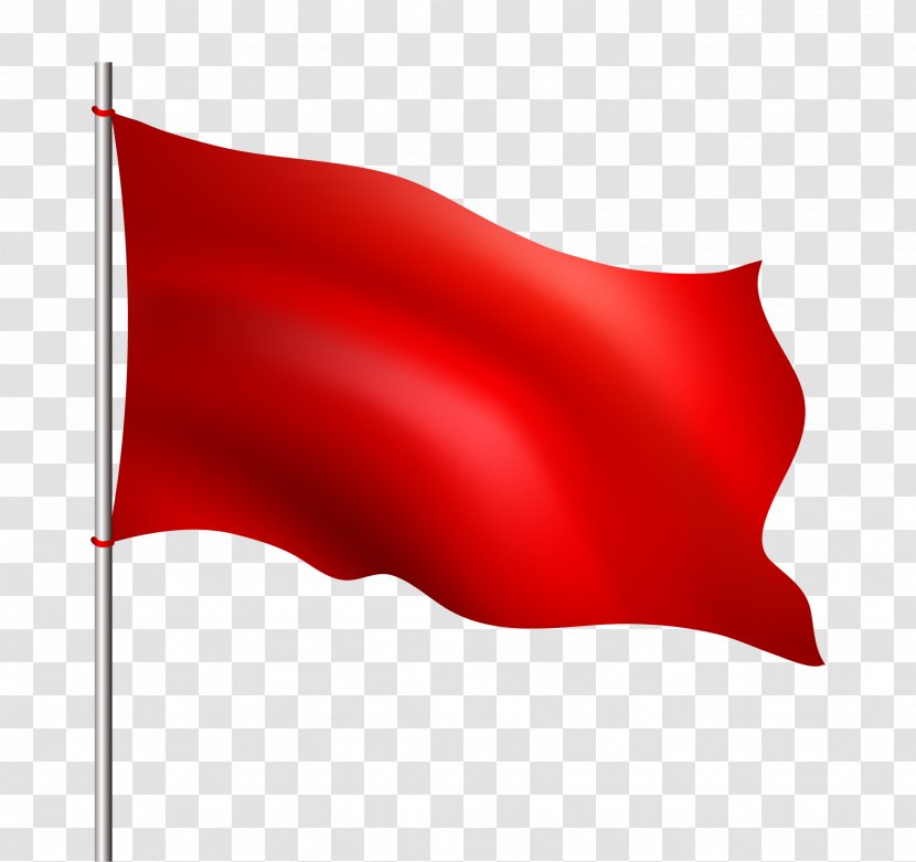 Flag - Computer Graphics - Fluttering Red Transparent PNG