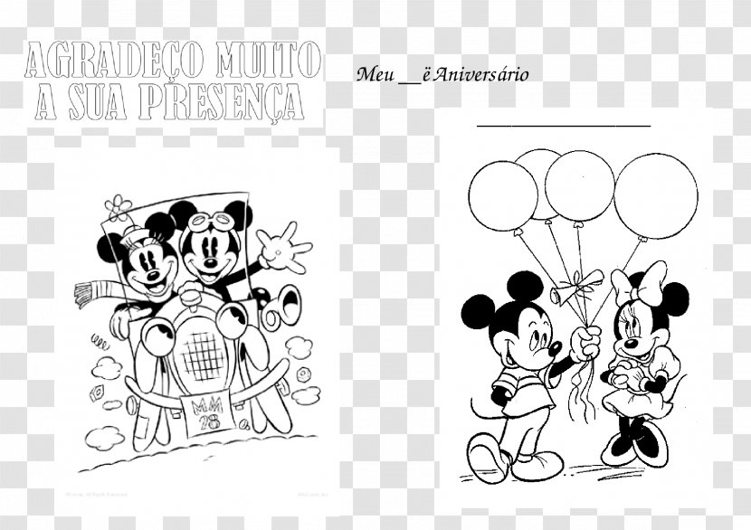 Minnie Mouse Mickey Coloring Book Daisy Duck Mus - Monochrome Photography Transparent PNG