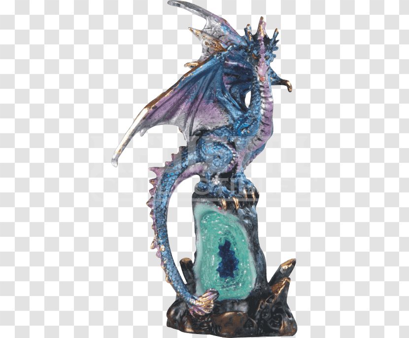 Figurine Dragon Statue Polyresin Color - Purple - Geode Candle Holders Transparent PNG