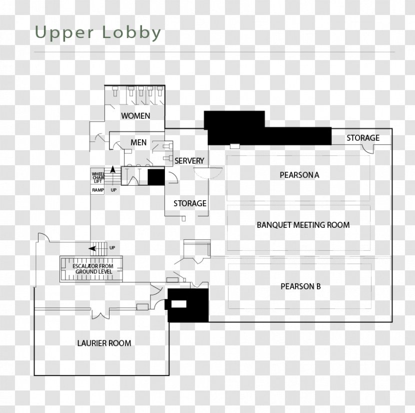 Lord Elgin Hotel Floor Plan Room Lobby - Area - Escalator Transparent PNG