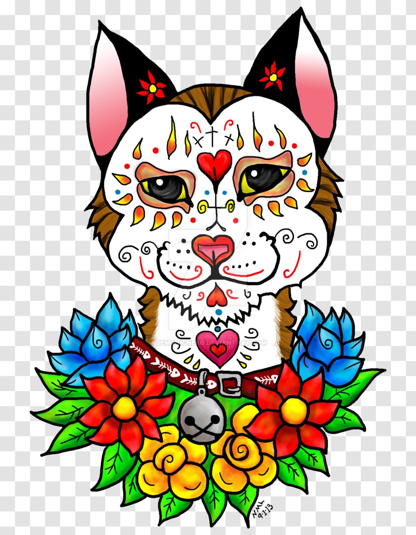 Calavera Skull Art Cat - Visual Arts - Sugar Transparent PNG