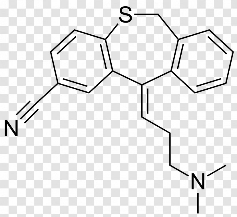 Amitriptyline Iminodibenyl Pharmaceutical Drug Doxepin Tricyclic Antidepressant - Black And White - Interleukin22 Receptor Transparent PNG