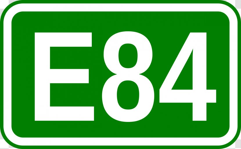 European Route E85 E80 E52 Klaipėda - Signage - Europe Transparent PNG