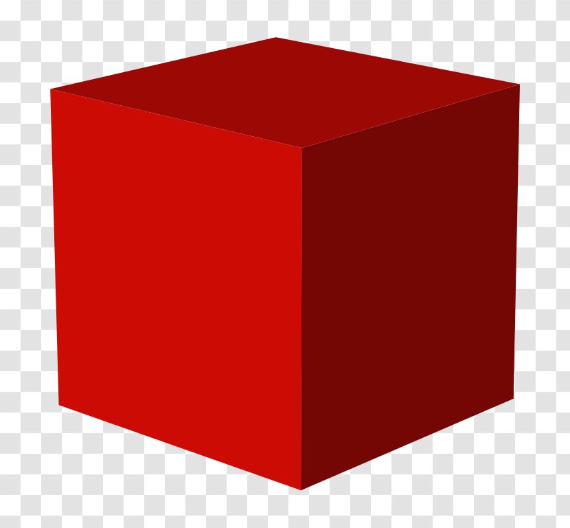 Cube Three-dimensional Space - RED SHAPES Transparent PNG