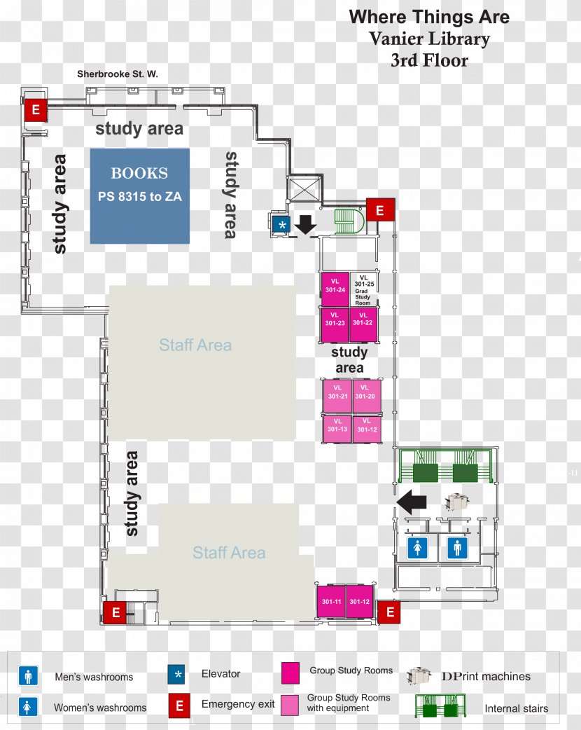 Aveko VL-3 Sprint Vanier Map Floor Plan Diagram - Area - Concordia University Texas Transparent PNG