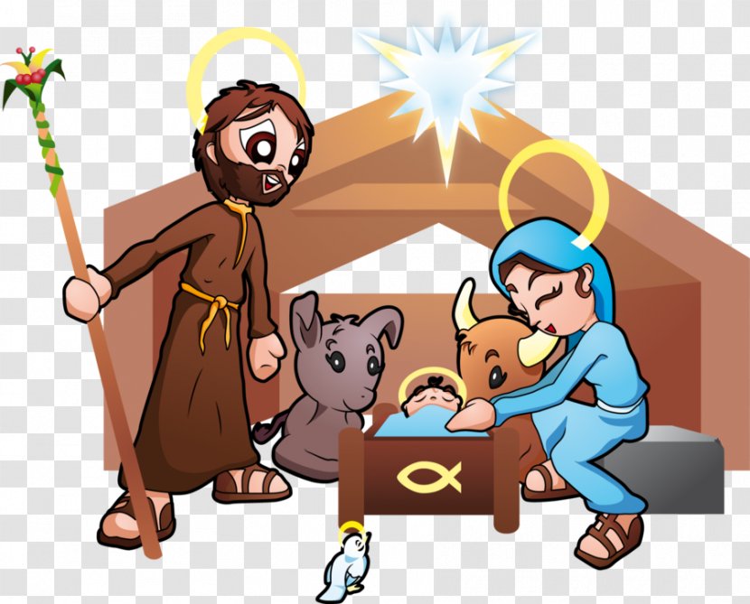 Holy Family Nativity Of Jesus Scene Clip Art - Pictures Images Transparent PNG