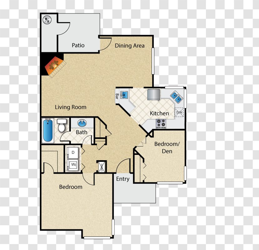 The Place At Village Foothills Apartments Tucson Location Floor Plan - Mesquite Transparent PNG