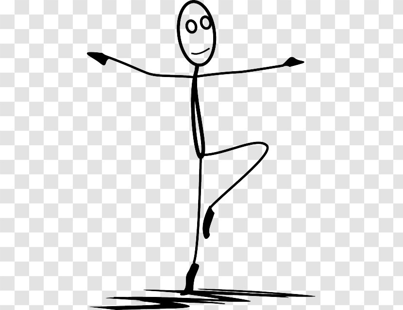 Stick Figure Ballet Dancer Image - Tree - Throwing A Salute Transparent PNG