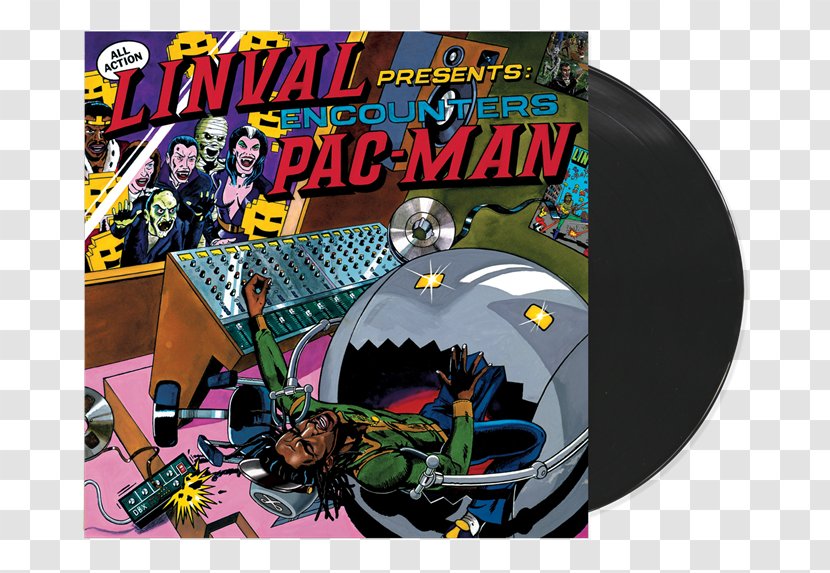 Scientist Encounters Pac-Man Phonograph Record Reggae Linval Presents: Pac Man - Roots Radics - Eekamouse Transparent PNG