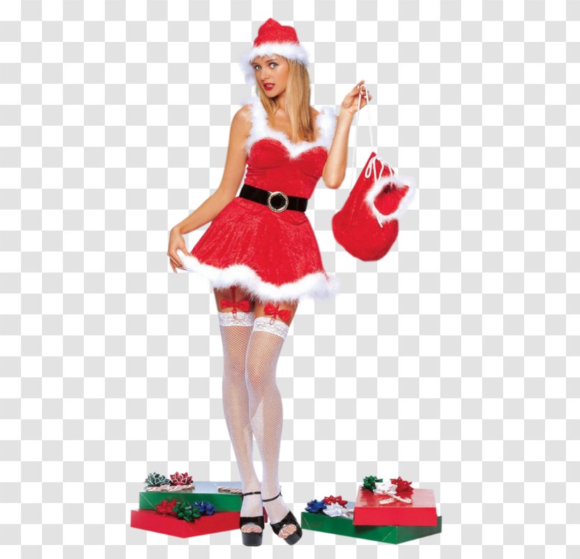 Mrs. Claus Santa Halloween Costume Party - Silhouette - Pub Transparent PNG