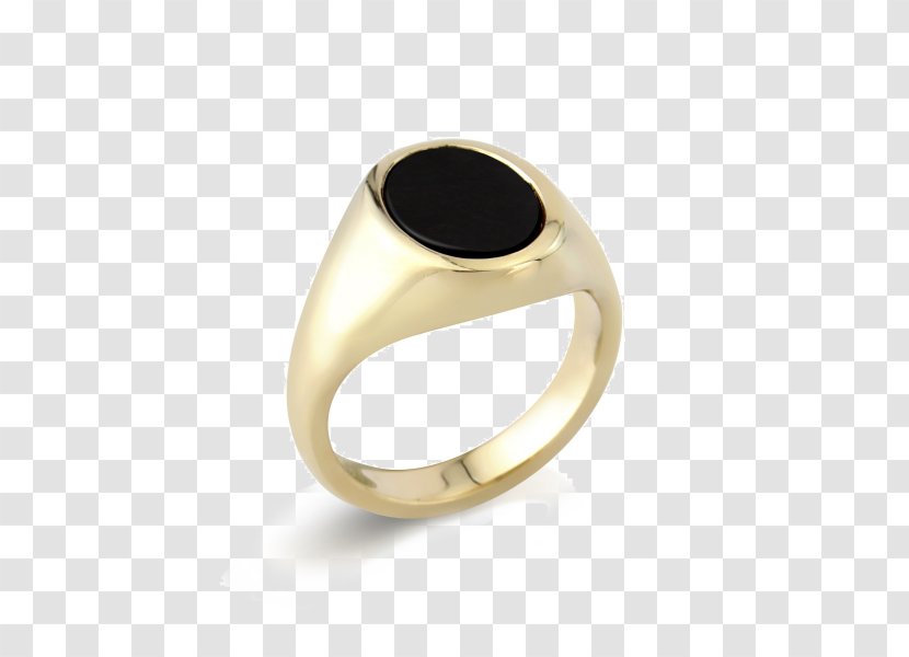 Ring Colored Gold Onyx Cabochon - Signet Transparent PNG