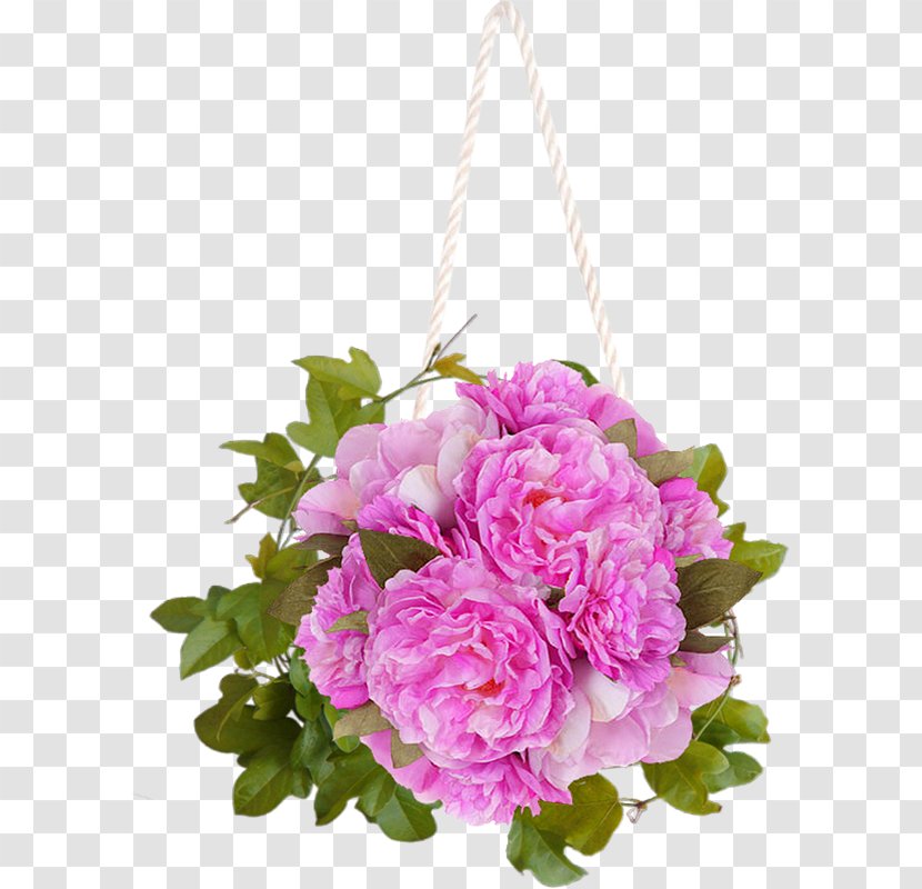 Flower - Peony - Pink Rope Potted Decorative Pattern Transparent PNG