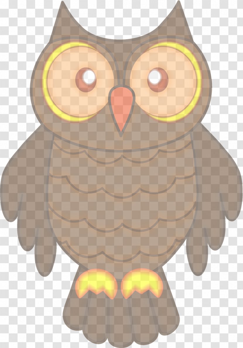 Owl Bird Of Prey Cartoon Clip Art - Wing Yellow Transparent PNG