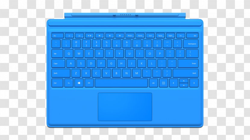 Surface Pro 4 Computer Keyboard 3 Blue - Typing Transparent PNG