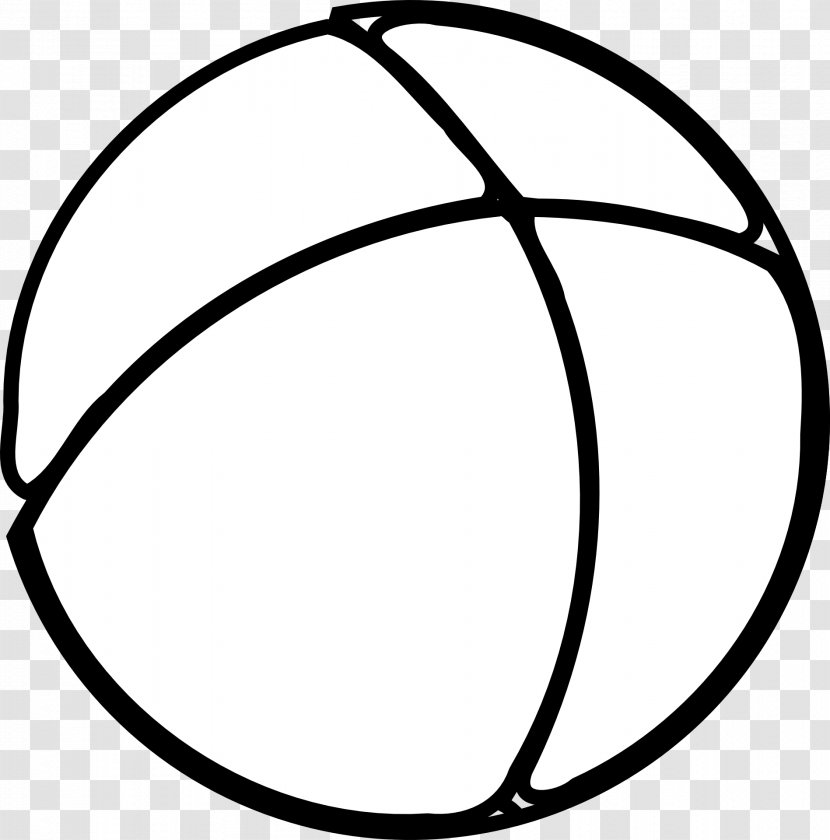 Beach Ball Black And White Clip Art - Coloring Book Transparent PNG