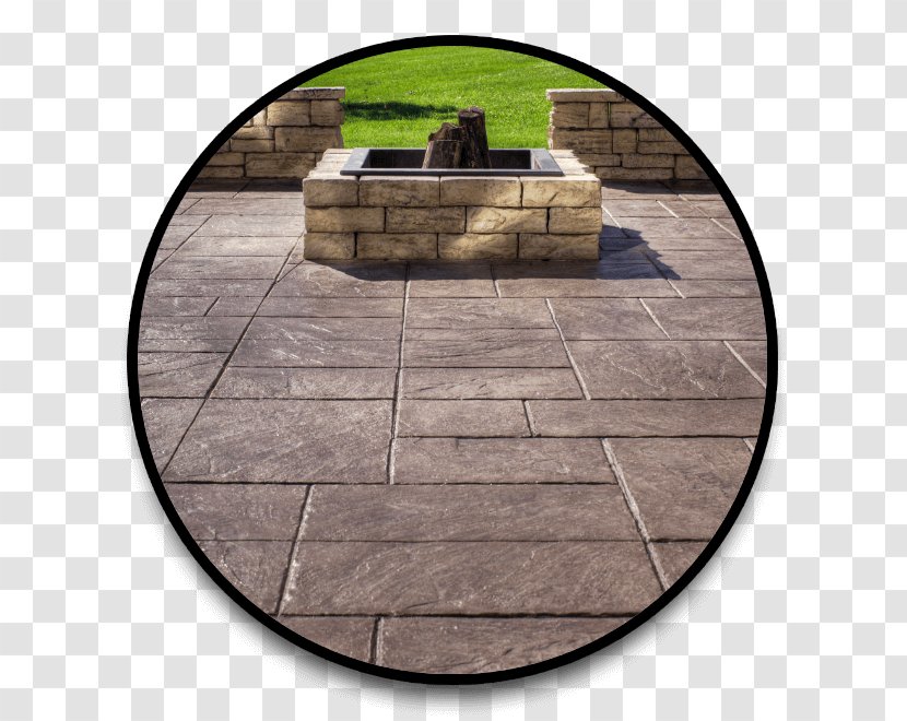 Stamped Concrete Patio Backyard Back Garden - Brick Transparent PNG