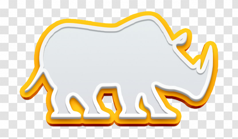 Africa Icon Rhinoceros Facing Right Icon Animals Icon Transparent PNG