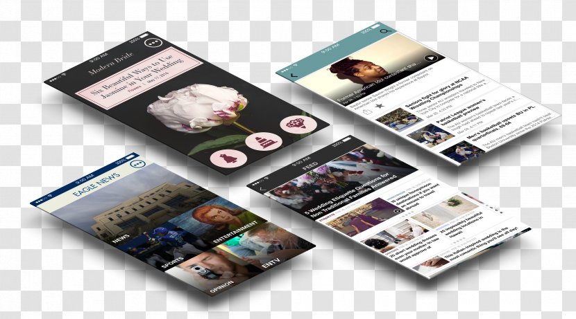 Advertising Page Layout Responsive Web Design Magazine - Perspective Mock Up Transparent PNG