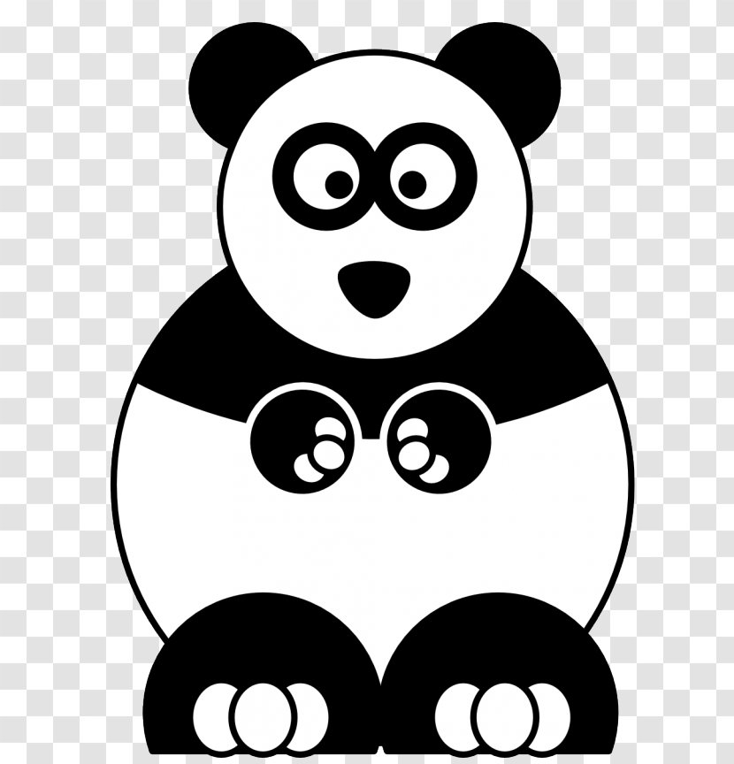 Giant Panda Bear Cartoon Clip Art - Silhouette - Pictures Transparent PNG