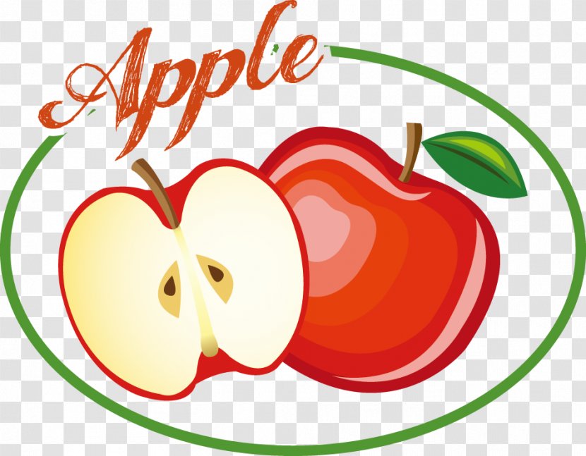 Apple Flat Design - Advertising - Fruit Labels Vector MaterialApple Transparent PNG