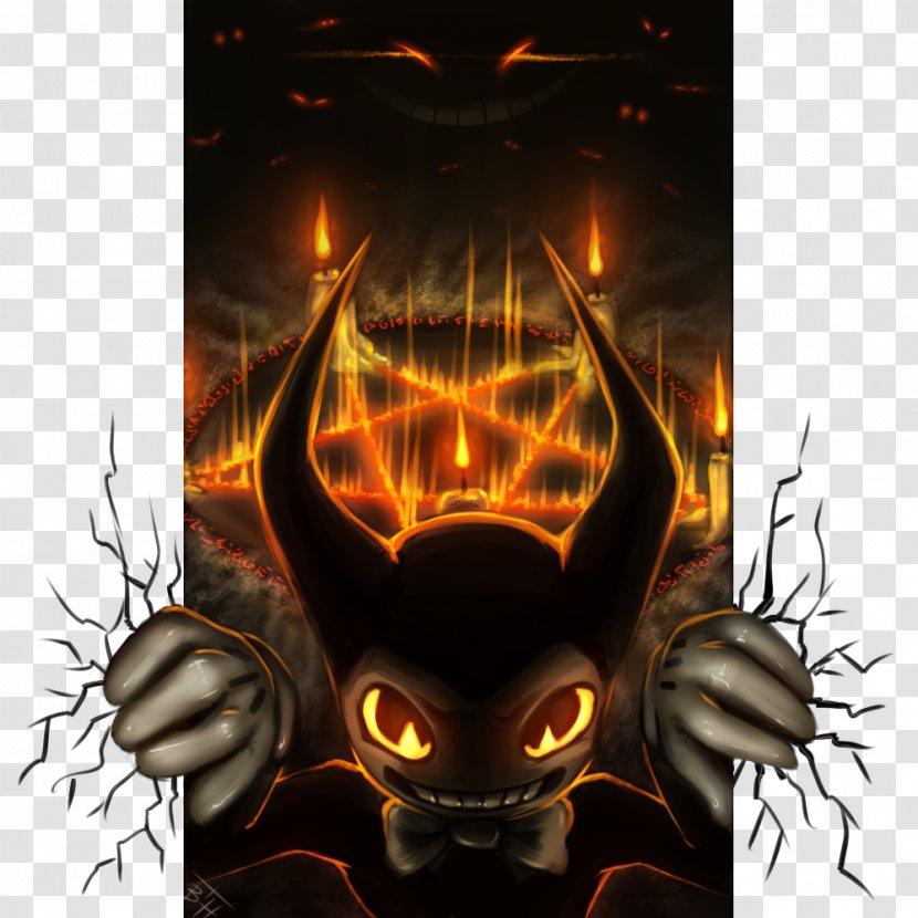 Demon Bendy And The Ink Machine Drawing Art - Poster Transparent PNG