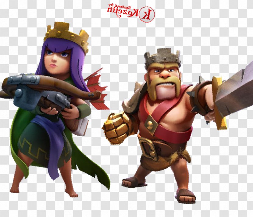 Clash Of Clans Royale Queen Barbarian Cartoon - Fictional Character Transparent PNG