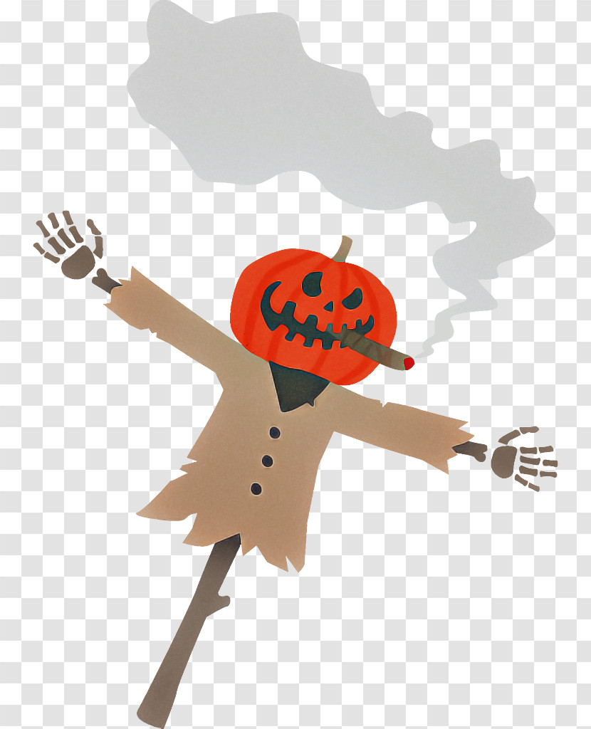 Scarecrow Jack-o-Lantern Halloween Transparent PNG