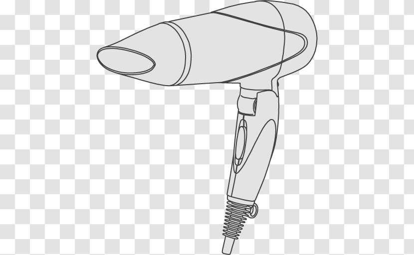 Hair Dryers Line Angle - Drawing - Household Electrical Appliances Transparent PNG