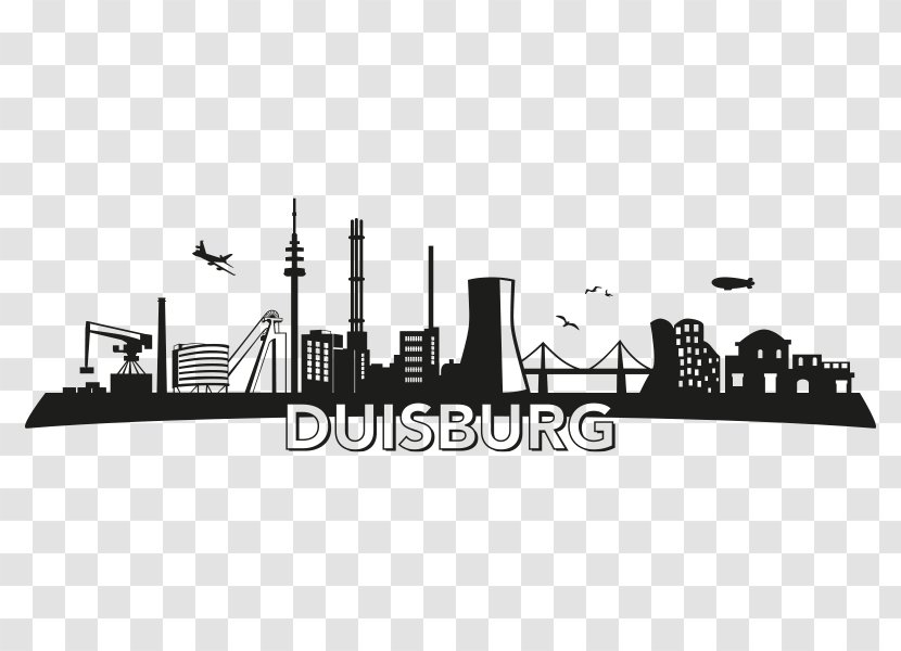 Steel Skyline Wall Decal Duisburg Essen - Montage Transparent PNG