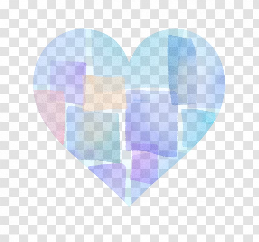 Blue Watercolor Heart. - Duty - Motif Transparent PNG