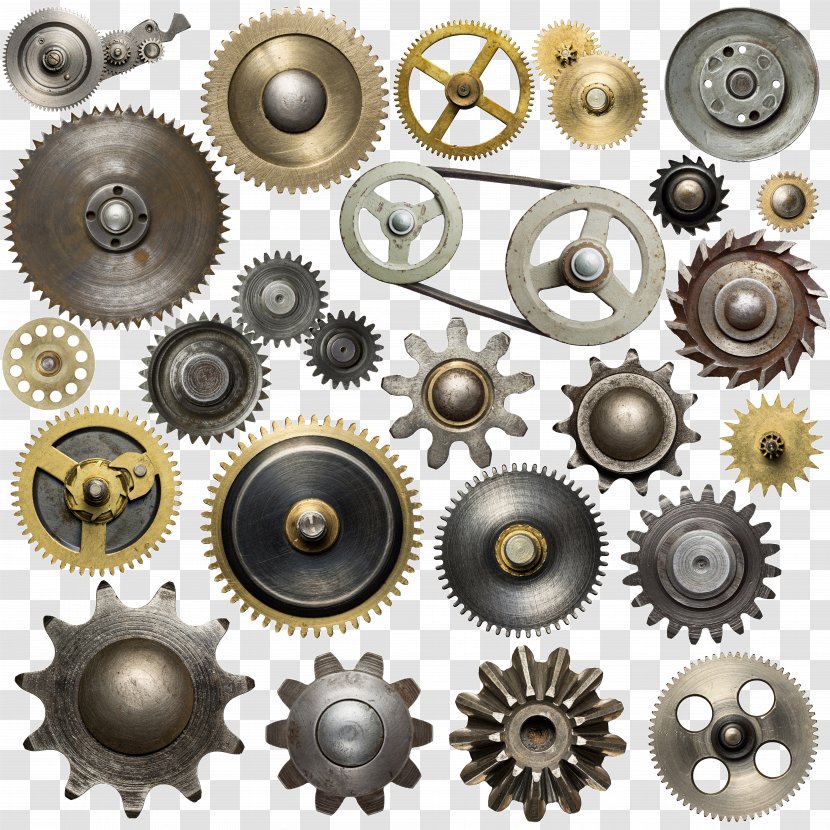 Roller Chain Clockwork Gear Spare Part Sprocket - Hardware Accessory - Mechanical Metal Parts Collection Transparent PNG