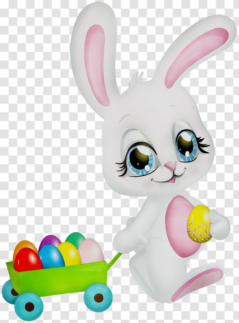 Easter Bunny Figurine Toy Infant - Domestic Rabbit - Egg Transparent PNG