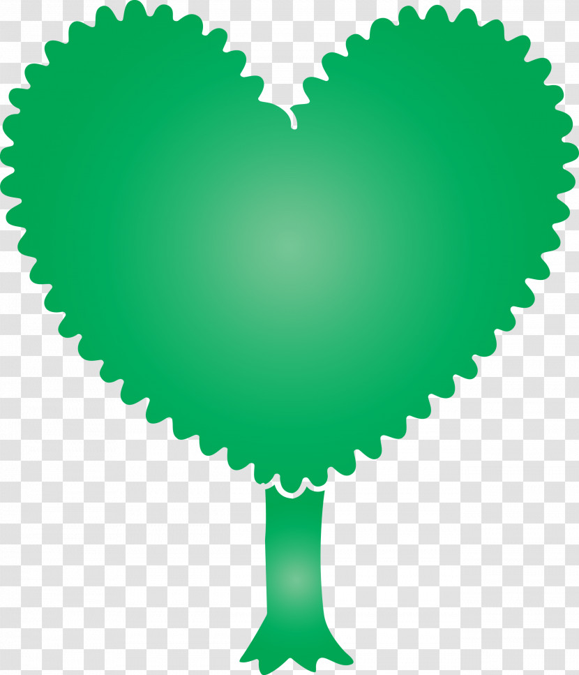 Green Heart Symbol Baking Cup Heart Transparent PNG