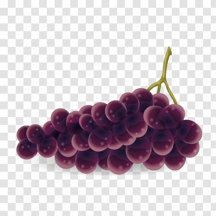 Grape Kyoho Zante Currant Berry - Magenta - Vector A Bunch Of Grapes Transparent PNG
