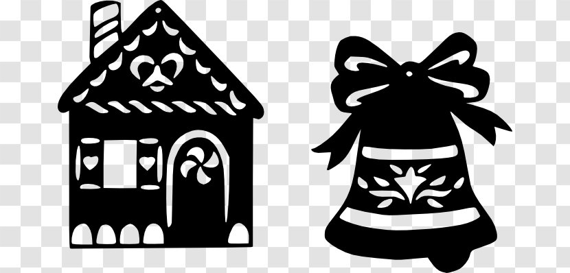 White Animal Character Clip Art - Monochrome Photography - Gingerbread House Transparent PNG